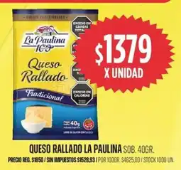 Supermercados Vea La paulina queso rallado sob. oferta