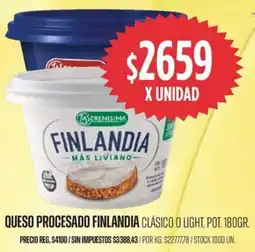 Supermercados Vea La serenisima queso procesado finlandia clásico o light, pot oferta