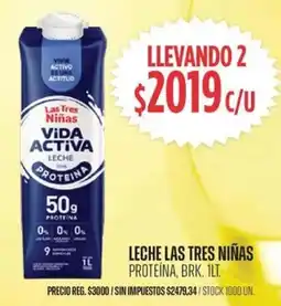 Supermercados Vea Las tres niñas leche proteína, brk. oferta