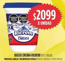 Supermercados Vea Ricrem clásico queso crema pot. oferta