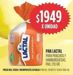 Supermercados Vea Lactal pan para panchos y hamburguesas, paq. oferta