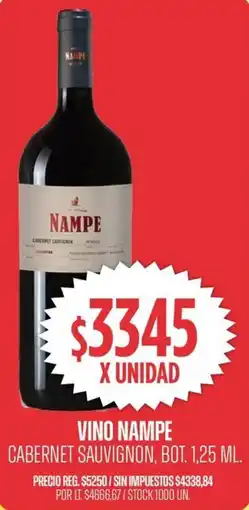 Supermercados Vea Nampe vino cabernet sauvignon, bot. oferta