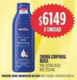 Supermercados Vea Nivea crema corporal piel extra seca bot. oferta