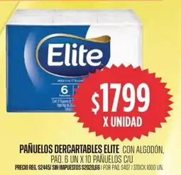 Supermercados Vea Elite pañuelos dercartables con algodón, paq. oferta