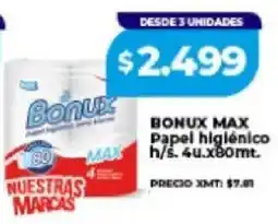 Supermayorista Vital Bonux max papel higiénico oferta