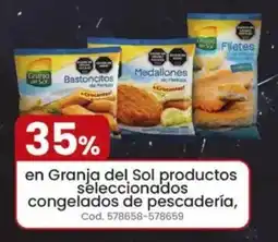 Coto En granja del sol productos seleccionados congelados de pescadería, oferta