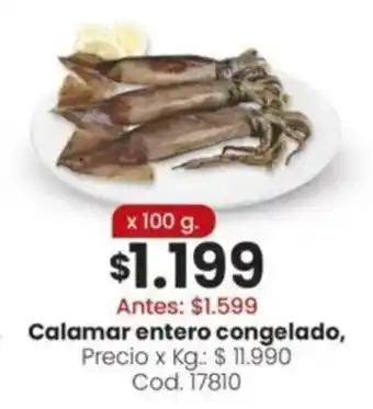 Coto Calamar entero congelado oferta