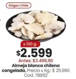 Coto Almeja blanca chilena congelada oferta