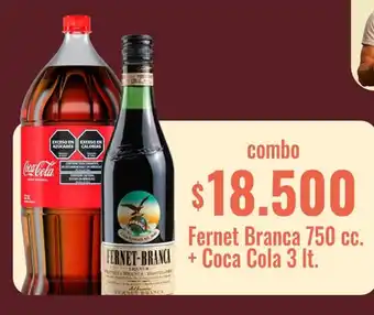 Combo Coca-Cola Fernet Branca 750 cc.