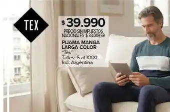 Pijama Manga Larga hombre