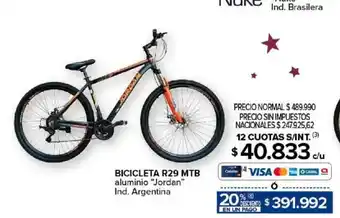 Bicicleta Aluminio Jordan