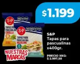 Supermayorista Vital S&P tapas para pascualinas oferta