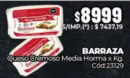 Diarco Barraza queso cremoso media horma oferta
