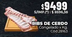 Diarco Ribs de cerdo congelado oferta