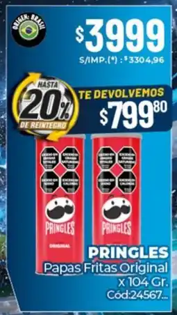 Diarco Pringles papas fritas original oferta
