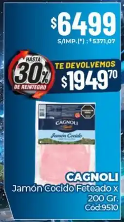 Diarco Cagnoli jamón cocido feteado oferta