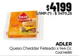 Diarco Adler queso cheddar feteado oferta