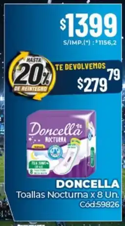 Diarco Doncella toallas nocturna oferta