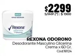 Diarco Rexona odorono desodorante masculino glicerina crema oferta