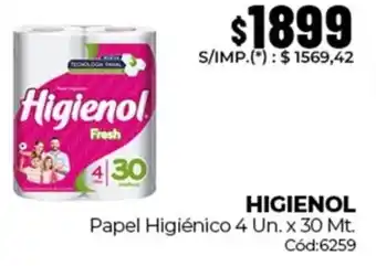 Diarco Higienol papel higiénico oferta