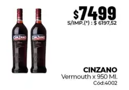Diarco Cinzano vermouth oferta