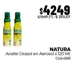 Diarco Natura aceite girasol en aerosol oferta