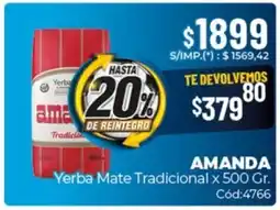 Diarco Amanda yerba mate tradicional oferta