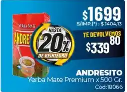 Diarco Andresito yerba mate premium oferta