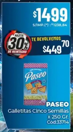 Diarco Paseo galletitas cinco semillas oferta