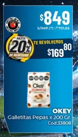 Diarco Okey galletitas pepas oferta