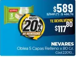 Diarco Nevares oblea 5 capas relleno oferta