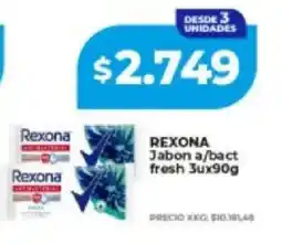 Supermayorista Vital Rexona jabon a/bact fresh oferta