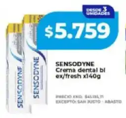 Supermayorista Vital Sensodyne crema dental bl ex/fresh oferta