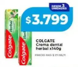 Supermayorista Vital Colgate crema dental herbal oferta