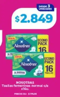 Supermayorista Vital Nosotras toallas femeninas normal oferta