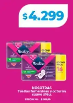 Supermayorista Vital Nosotras toallas femeninas nocturna suave oferta