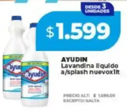 Supermayorista Vital Ayudín lavandina liquido a/splash nuevo oferta
