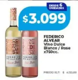 Supermayorista Vital Federico alvear vino dulce blanco / rose oferta