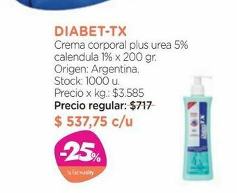 Farmacity Crema corporal diabet tx manos y codos x 50 ml. oferta