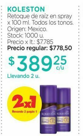 Farmacity Retoque de raiz en spray x 100 ml oferta