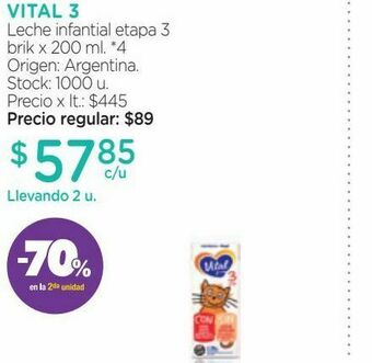 Farmacity Leche infantial etapa 3 brik x 200 ml oferta