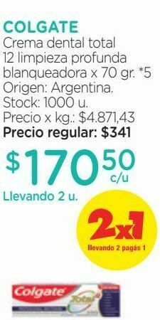 Farmacity Crema dental total 12 limpieza profunda blanqueadora x 70 gr oferta