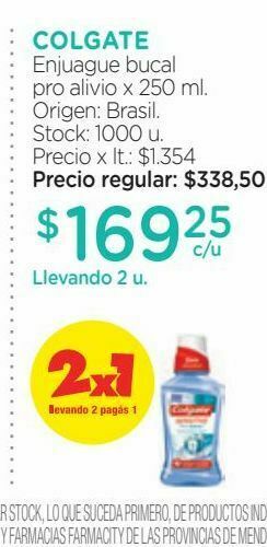 Farmacity Enjuague bucal pro alivio x 250 ml oferta