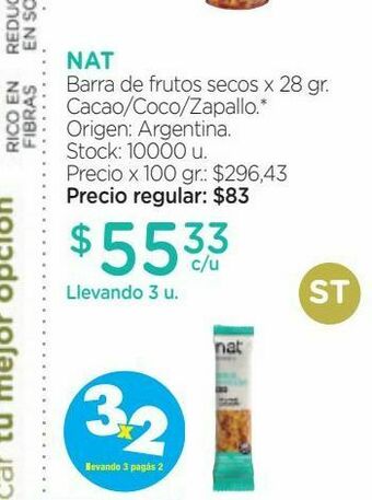 Farmacity Barra de frutos secos x 28 gr oferta