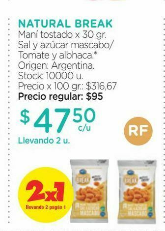 Farmacity Mani tostado x 30 gr oferta