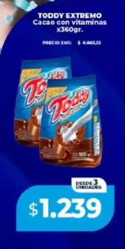 Supermayorista Vital Toddy extremo cacao con vitaminas oferta
