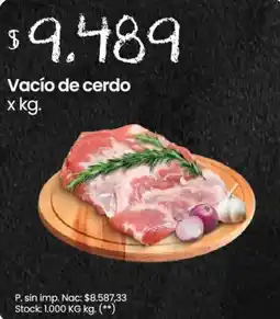 Changomas Vacío de cerdo oferta