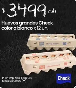 Changomas Check huevos grandes check color o blanco oferta