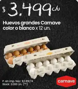 Changomas Carnave huevos grandes carnave color o blanco oferta