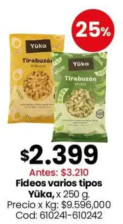 Coto Yüka fideos varios tipos oferta